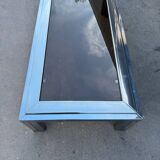 1970s smoked glass chrome coffee table