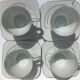 4 fine porcelain cups art deco silver thread