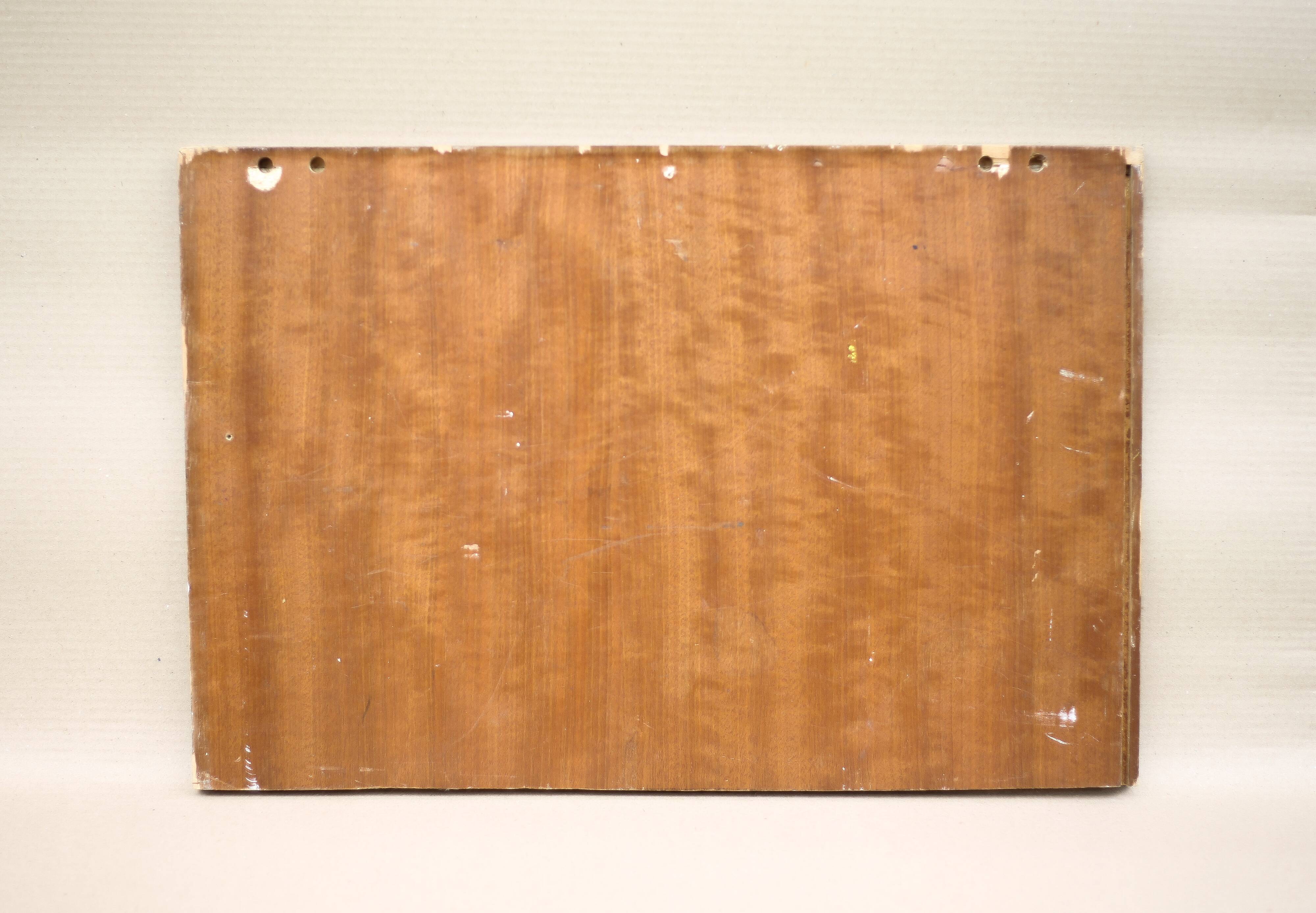 Painting signed Patrice Landauer, vintage painting, painting on wood panel