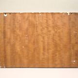 Peinture signée Patrice Landauer, peinture vintage, peinture sur panneau de bois