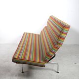Compact sofa Eames Vitra Alexander Girard Miller stripe fabric