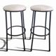 Vintage stools "Black & White", boucle upholstery