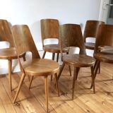 6 Baumann Mondor model teak chairs, 1960