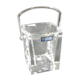Crystal ice bucket from Sèvres, signed, vintage French design, ice bucket.
