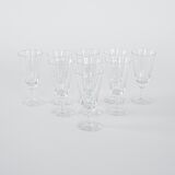 Set of crystal glasses, Danish design, 1970s, manufactured in Denmark