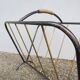 Steel and brass magazine rack