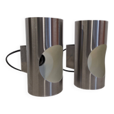 Pairs of Space age wall lights by Oxar France from the 60s/70s
