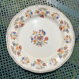Composition of 4 flat earthenware plates, Gien