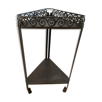 Art deco wrought iron pedestal table