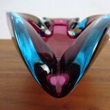 Large Sommerso Murano Glass Ashtray by Flavio Poli, Italy, 1960s