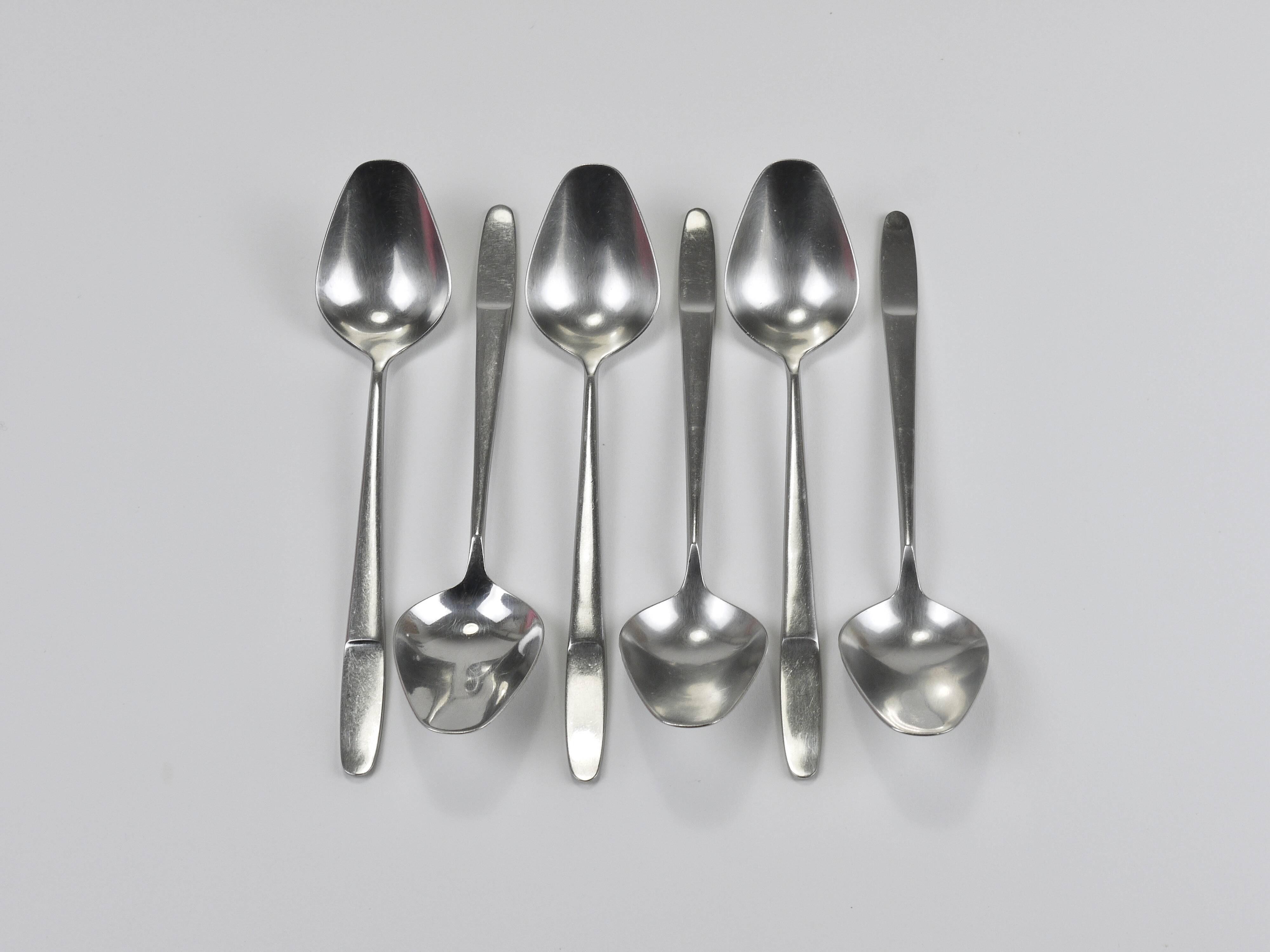 Helmut Alder Amboss Austria 2070 Flatware Cutlery for Six Persons, 1960s