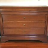 4-drawer chest of drawers in doweled cherry, Louis-Philippe style