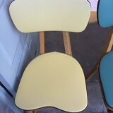 Set of 5 colorful bistro chairs