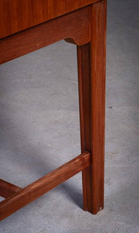 Teak Drum Cabinet with Brass Handle, Denmark, 1960s