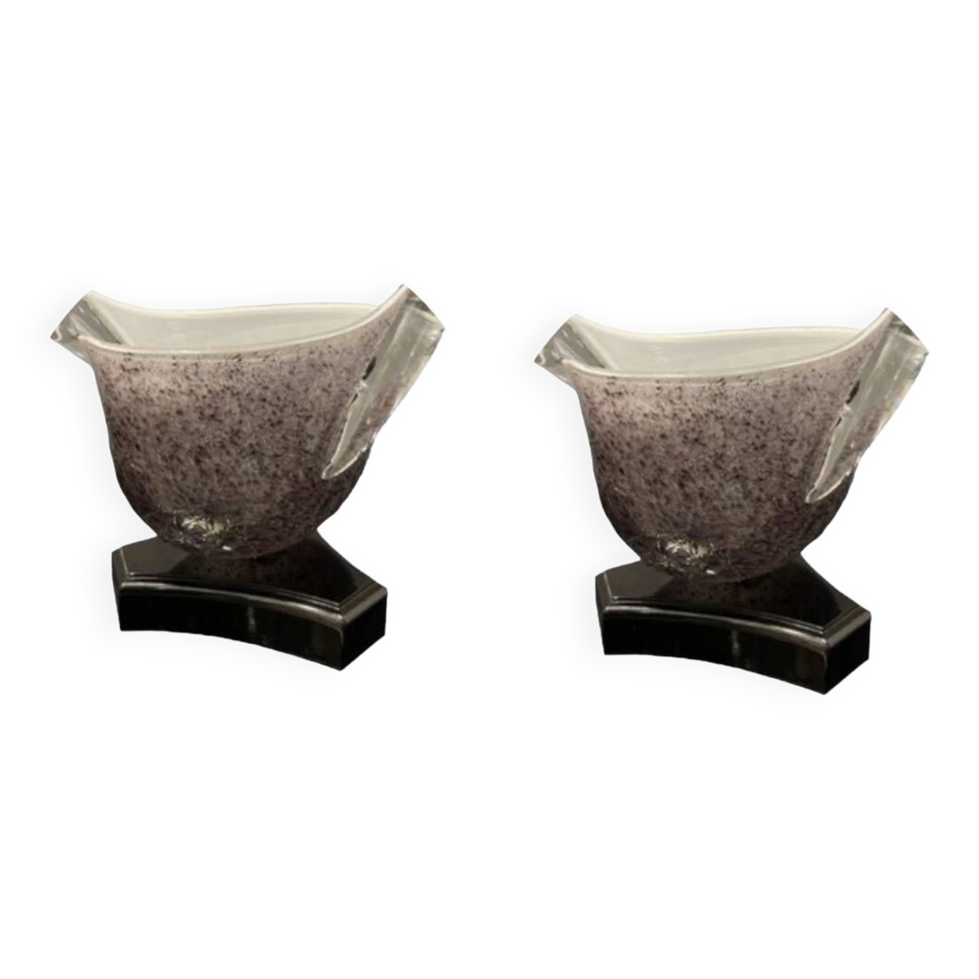 Murano Glass Table Lamps by Mila Schon, 1980s, Set of 2