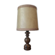 bedside lamp turned wooden base | lampshade for