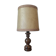 bedside lamp turned wooden base | lampshade for
