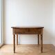 Rustic solid wood dining table with drawer