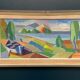 Original Mid Century Swedish Oil On Canvas — Fractured Horizon By Yngve Andersson — Signed — Vintage & Framed — 34 × 62 Cm (13.4" × 24.4")
