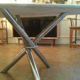Table marble year 50 chrome foot