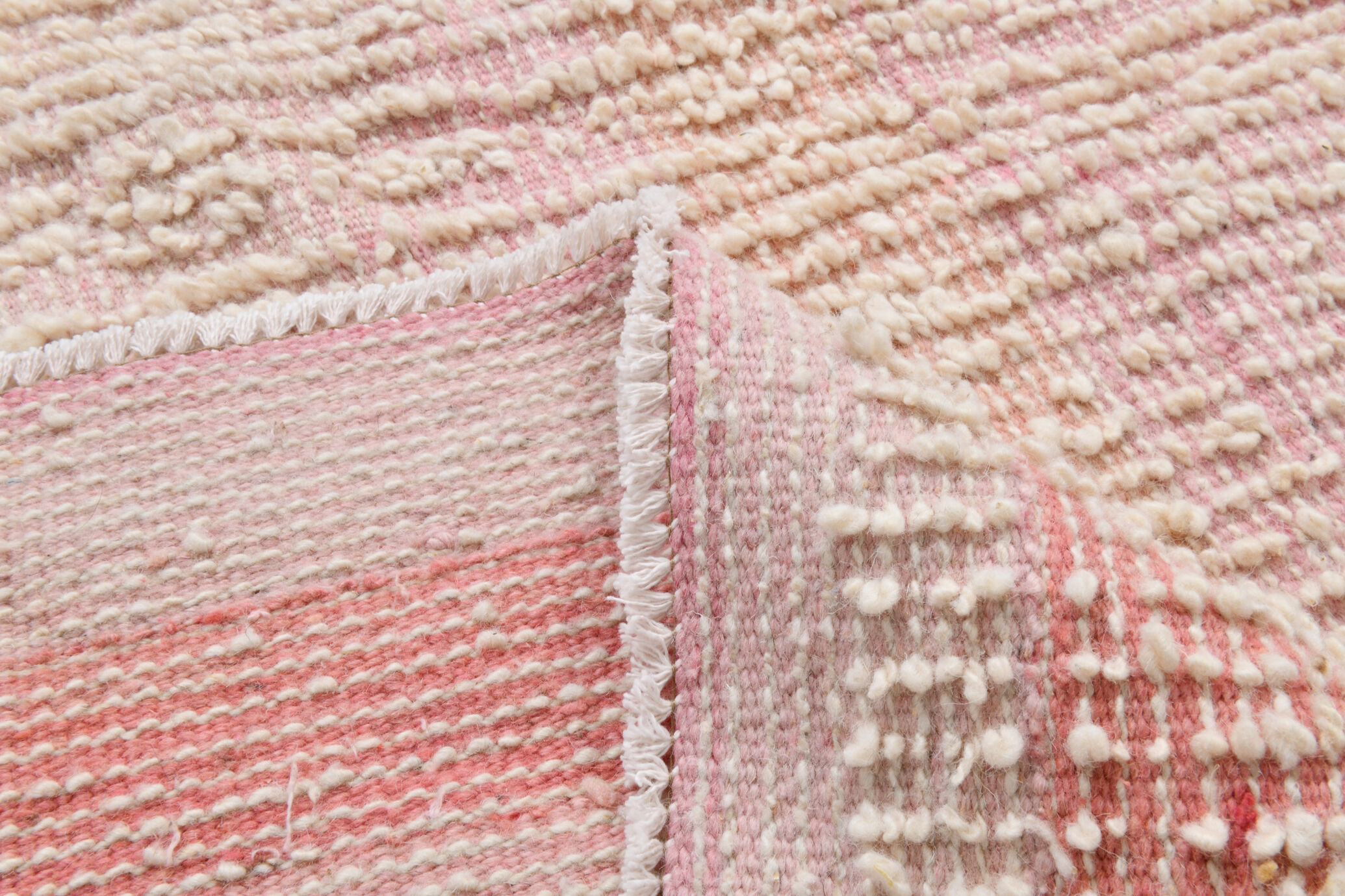 Tapis turc rose Kilim Blush 7x8, 228x248cm