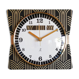 Vintage clock silent rectangular wall clock "jaz black gold"