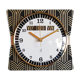 Vintage clock silent rectangular wall clock "jaz black gold"