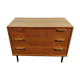 Wooden chest of drawers with gilded handle