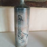 Bottle vase with a rooster design Atelier Roy Montgolfier