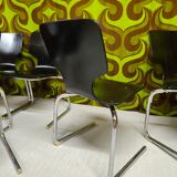 Lot of 10 Vintage 1970s Stacking Chairs