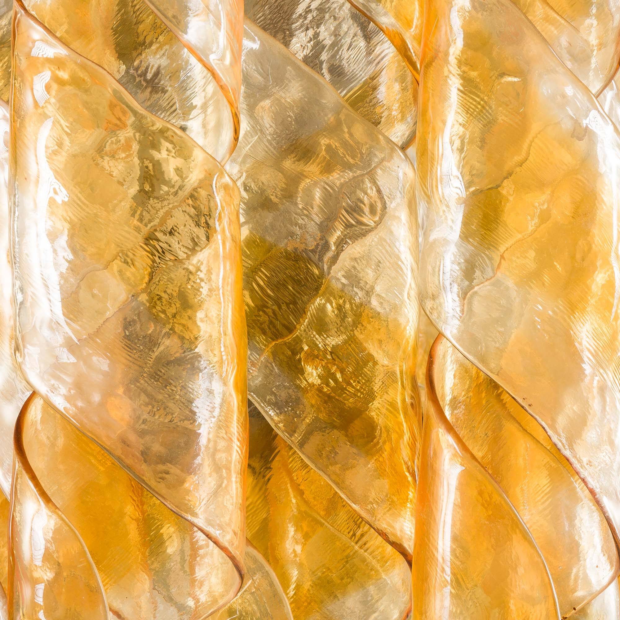 Mid century Murano 'Torciglione' Glass Chandelier by Mazzega, Italy 1970s