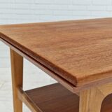 1970s, Danish design, folding sofa table, teak and oak wood