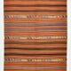 5x14 Kilim Runner Rug, 145x410Cm Pumpkin Orange Runner