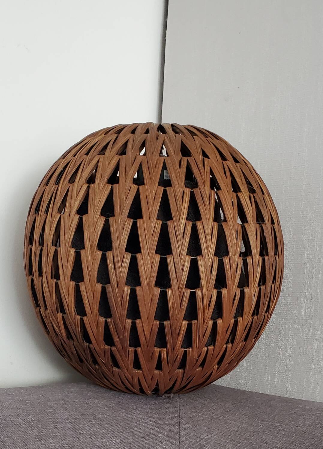 Vintage wicker pendant light