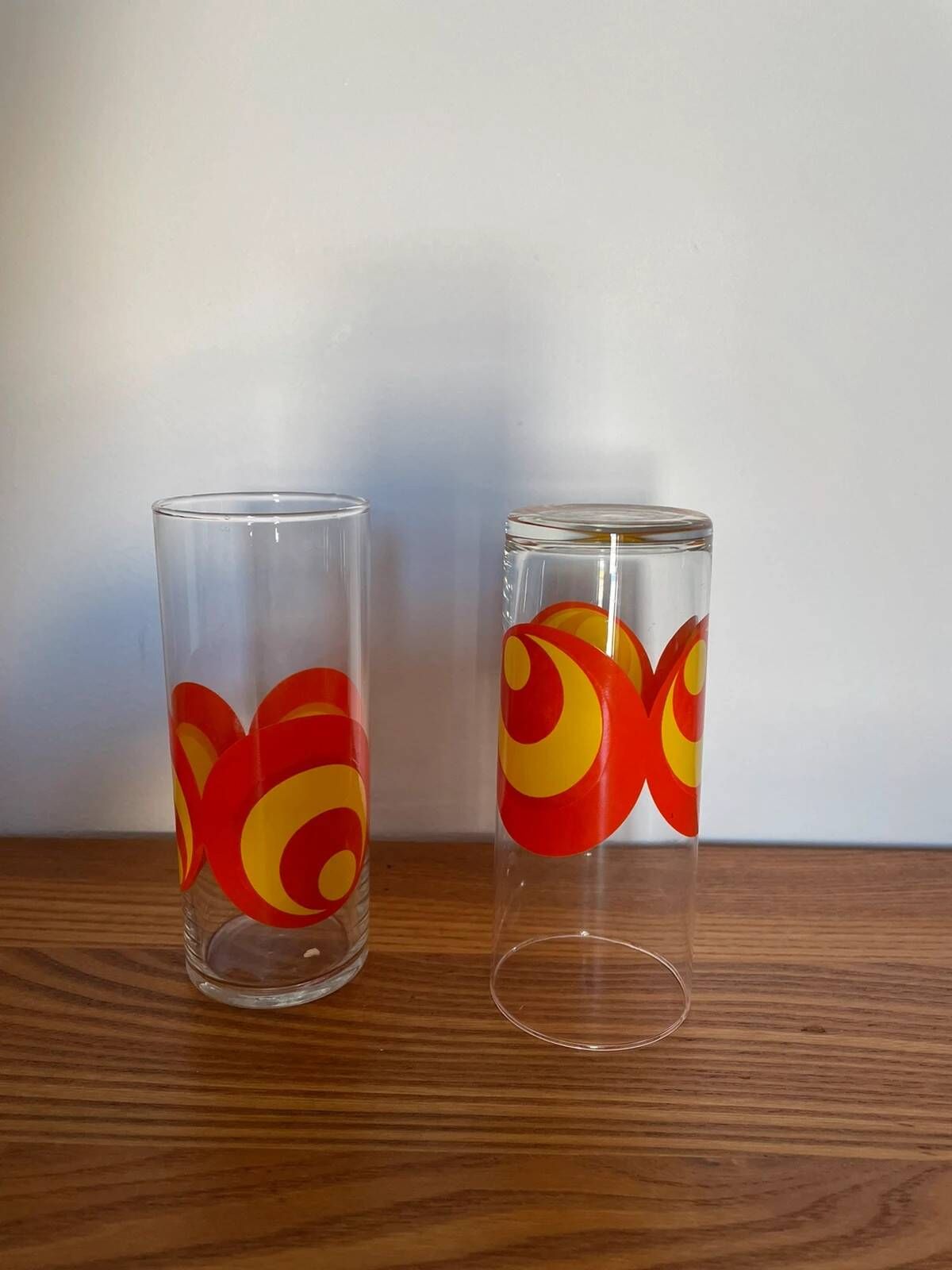 Verres à eau seventies limonade vintage