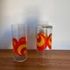 Verres à eau seventies limonade vintage