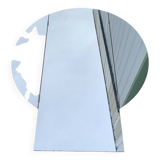 Large round triptych wall mirror, 112 cm