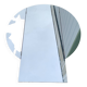 Large round triptych wall mirror, 112 cm