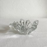 Vintage 70s organic shaped crystal ashtray