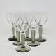 6 verres à vin vintage Bormioli Rocco en cristal gris strié