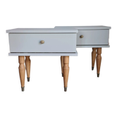 Paire de chevets vintage style scandinave