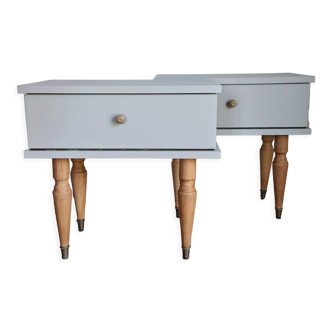 Paire de chevets vintage style scandinave