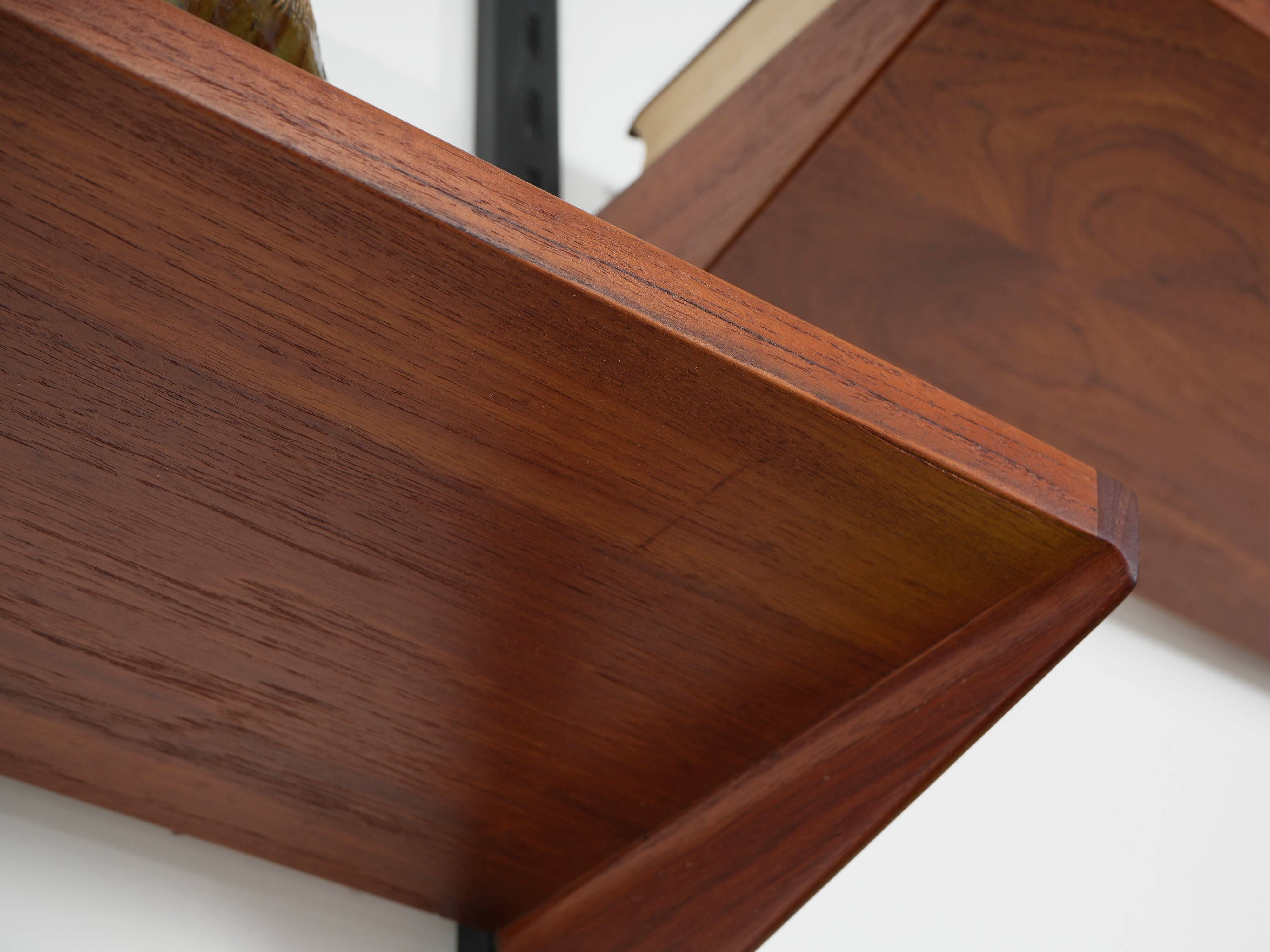 Modular shelving Kai Kristiansen, teak veneer, Danish design 1960s