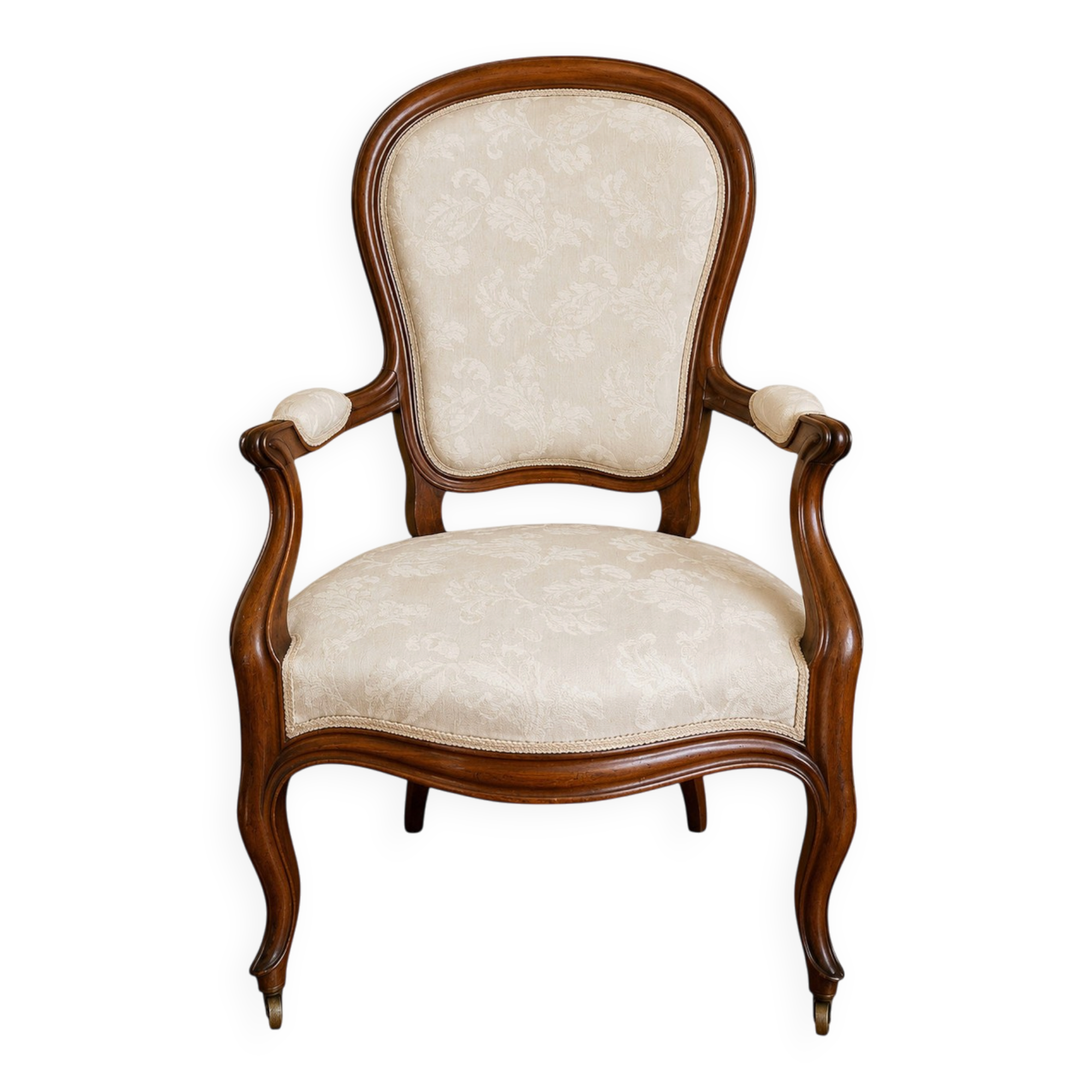 Louis-Philippe Cabriolet Armchair in Mahogany – 19th Century