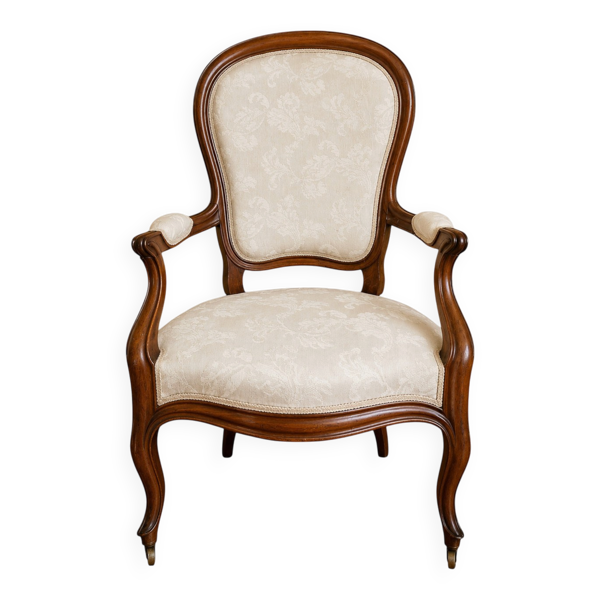 Fauteuil Cabriolet Louis-Philippe en Acajou – XIXe siècle