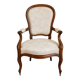 Louis-Philippe Cabriolet Armchair in Mahogany – 19th Century