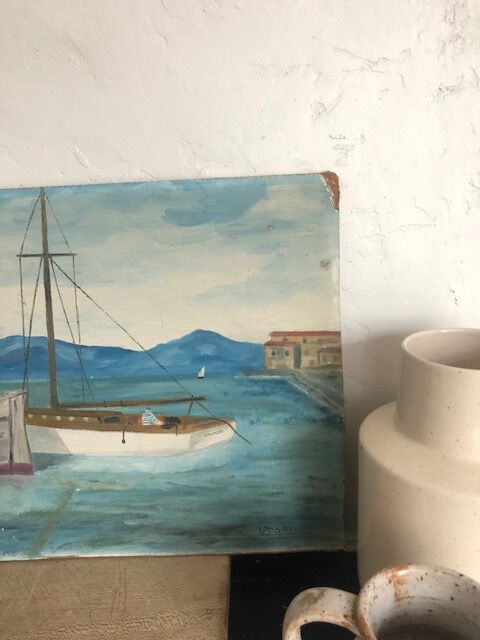 Marine paint on wood