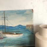 Marine paint on wood