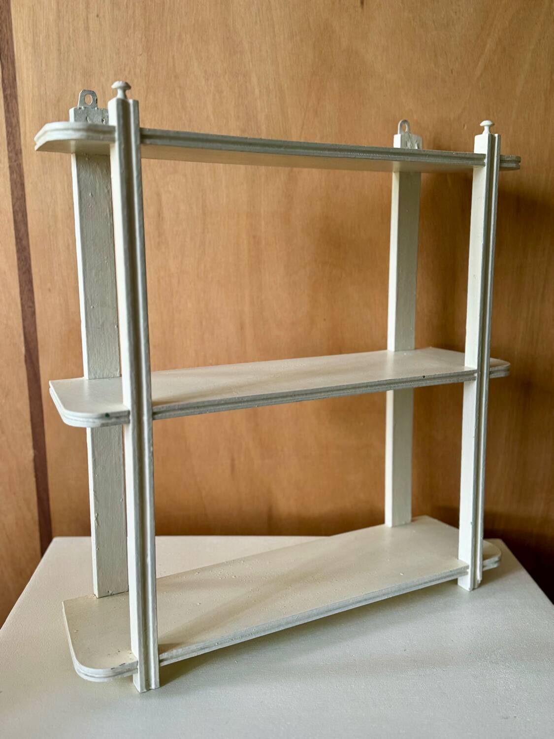 Early 20th century wooden wall shelf