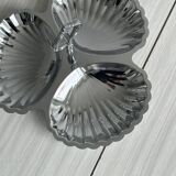 Silver-plated three-compartment serving tray